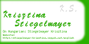 krisztina stiegelmayer business card